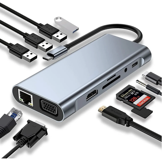 Adaptador 11 en 1 a Tipo C